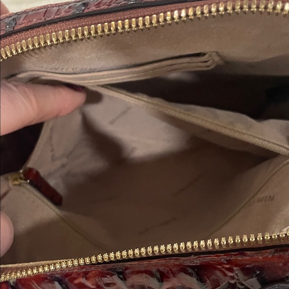 Brahmin Evie Melbourne Croc-Embossed Crossbody Bag Top Handle Satchel - Picture 10 of 16